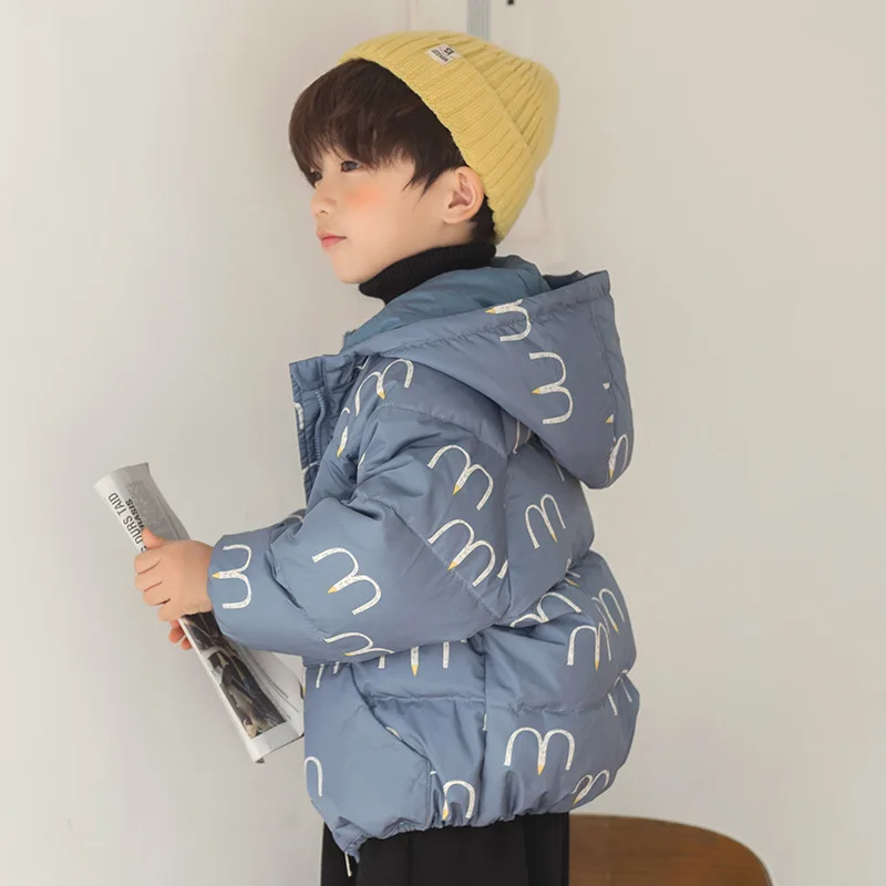 Новое Детское тонкое пуховое пальто весенне-осенняя верхняя одежда модные