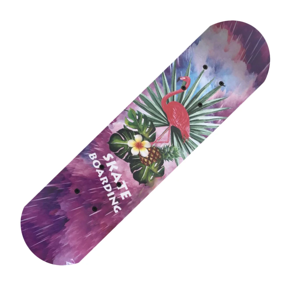 

60cm Four-Wheeled Skateboard for Beginners and Kids Wood Scooters Double Deck Skating Board graffiti skateboard road brush