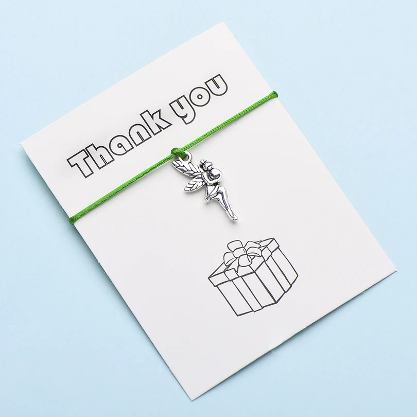 IYOE сказочные шармы-браслеты с надписью Wish Card для женщин и девушек ручная работа