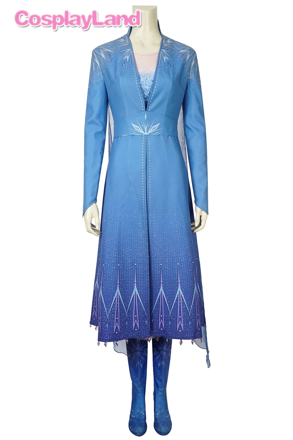 Костюм Эльзы для костюмированной вечеринки на Хэллоуин Платье и Анны Ботинки