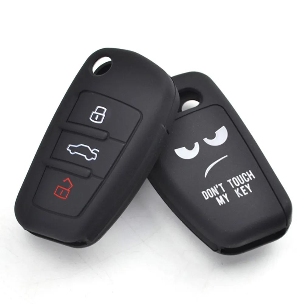 3 кнопки силиконовый чехол для ключей от машины Audi A1 S1 A3 S3 A4 A6 RS6 TT Q3 Q7 пульт