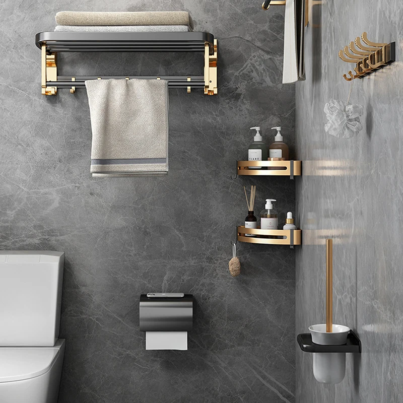 

Алюминиевая настенная вешалка для ванной комнаты, вешалка для хранения полотенец, настенный органайзер для ванной комнаты, кухонные аксесс...