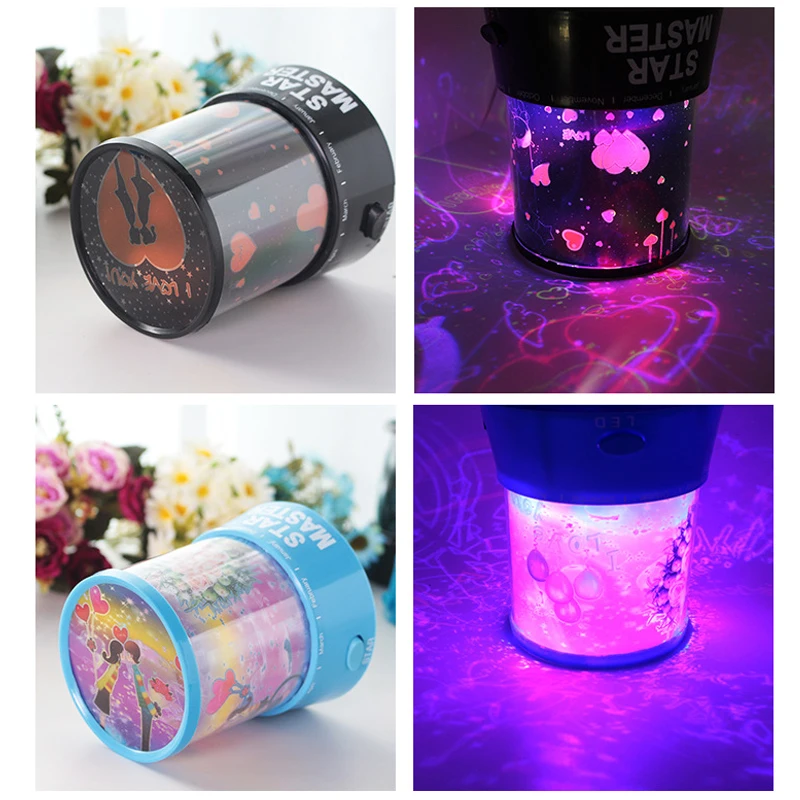 

Manually Rotate Projector Luminous Night LED Light Christmas Gift for Children S7