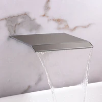 azos waterfall tub spout for bathroom sink and tub filler waterfall spout wall mounted high flow waterfall spout fixtures brushe
