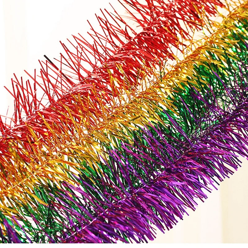 Праздничное свадебное украшение цветная гирлянда из лент 2 м|Кружево| |