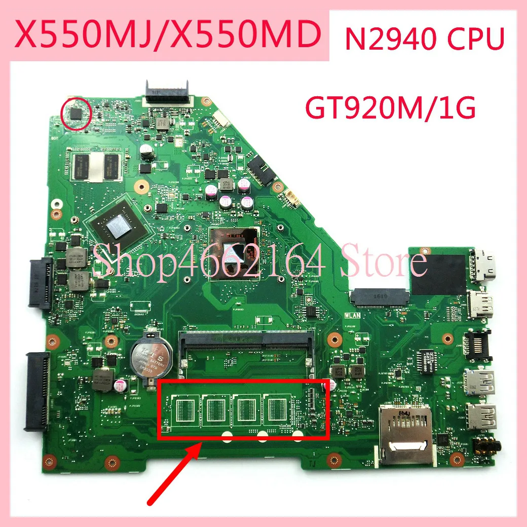 X550MJ материнская плата для ноутбука ASUS N2940CPU GT920M/1G X550M X550MD X552M ноутбук полностью