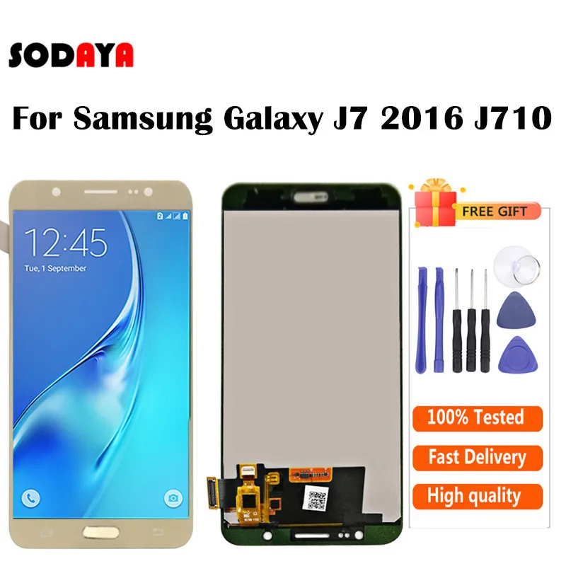 TFT для Samsung J7 2016 дисплей J710 SM-J710F J710M J710H J710FN ЖК-дисплей с сенсорным экраном