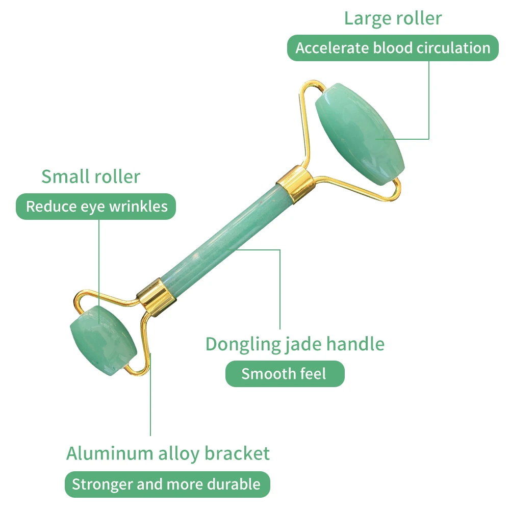 Роликовые зелёный авантюрин нефрит для Массажная доска Guasha скребок гуаши из