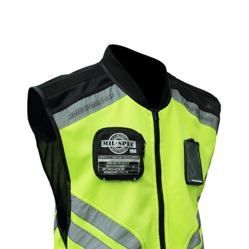 Высококачественная Светоотражающая сигнальная куртка для езды на мотоцикле и