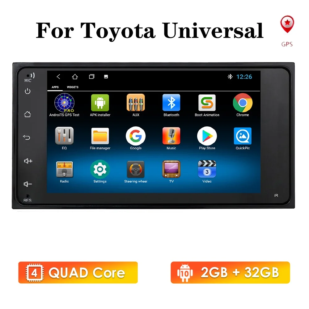 2 ГБ + 16 Android 10 DIN автомобильный DVD GPS для Toyota Terios Старый Corolla Camry Prado RAV4 универсальное