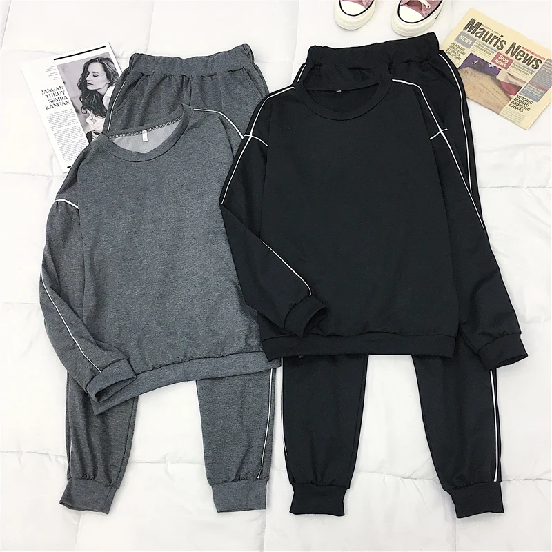 Mooirue/женские спортивные костюмы комплекты из 2 предметов осенне-зимние M-4XL