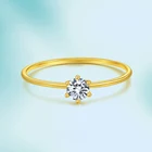 Женское Обручальное кольцо с белым фианитом, с кристаллами