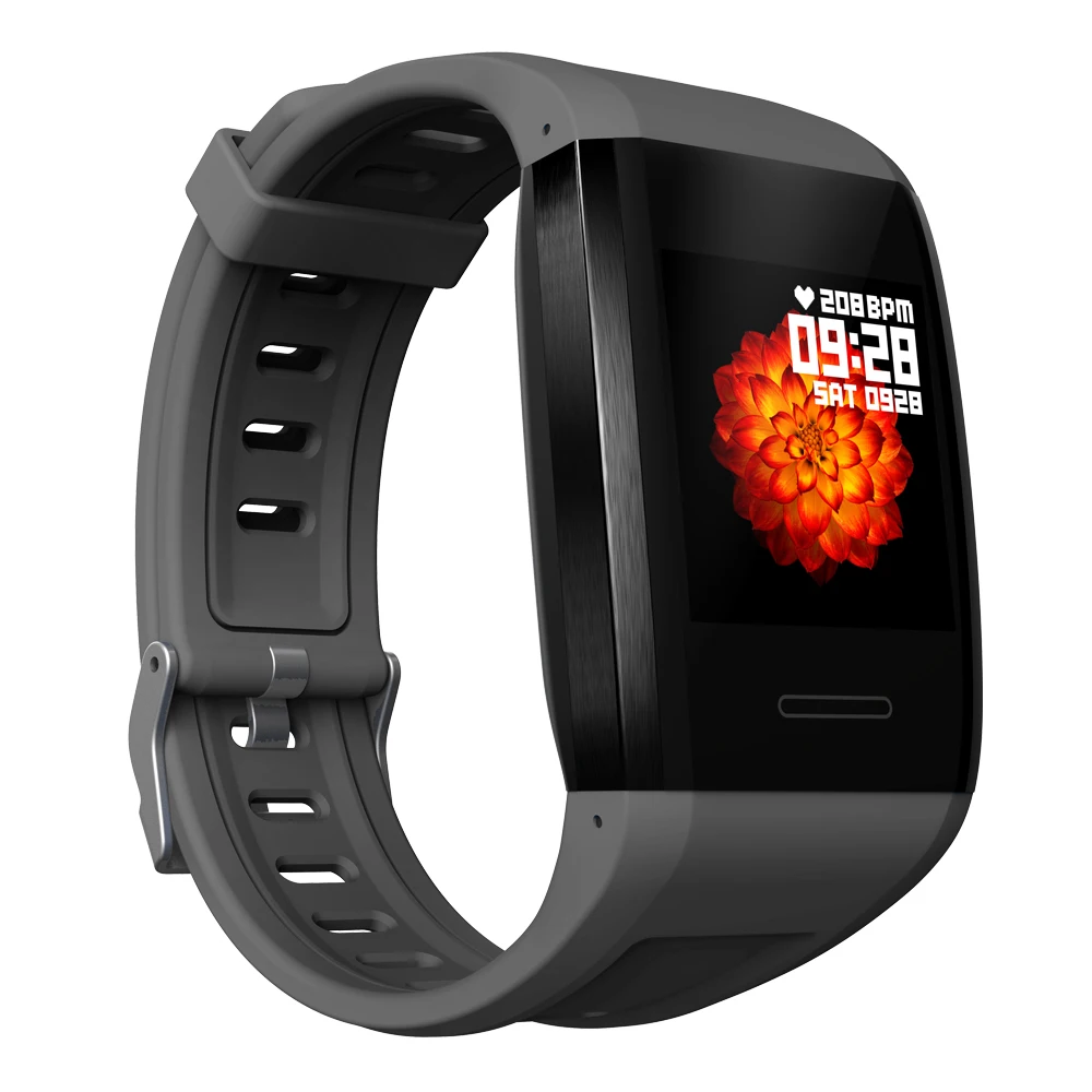 Серый Мужские Смарт-часы GIAUSA Q7s, пульс, пульс, измеритель артериального давления, SPO2, водонепроницаемые, IP68, шагомер, фитнес-трекер, Смарт-часы - Цвет: Серый