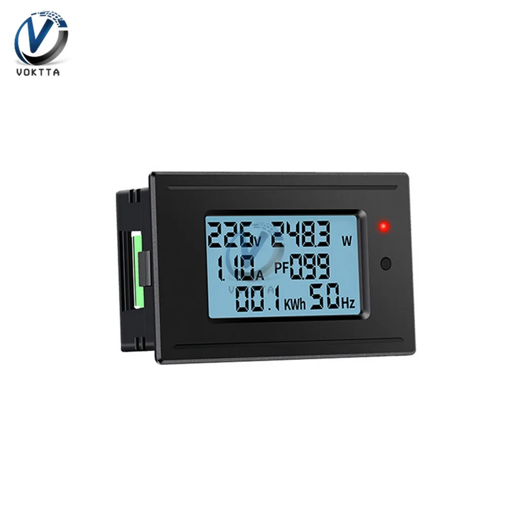 

AC Digital Voltmeter Ammeter Power Meter 100A/22000W 20A/4400W 10A/2200W 5A/1100W High-definition Display Voltage Ammeter