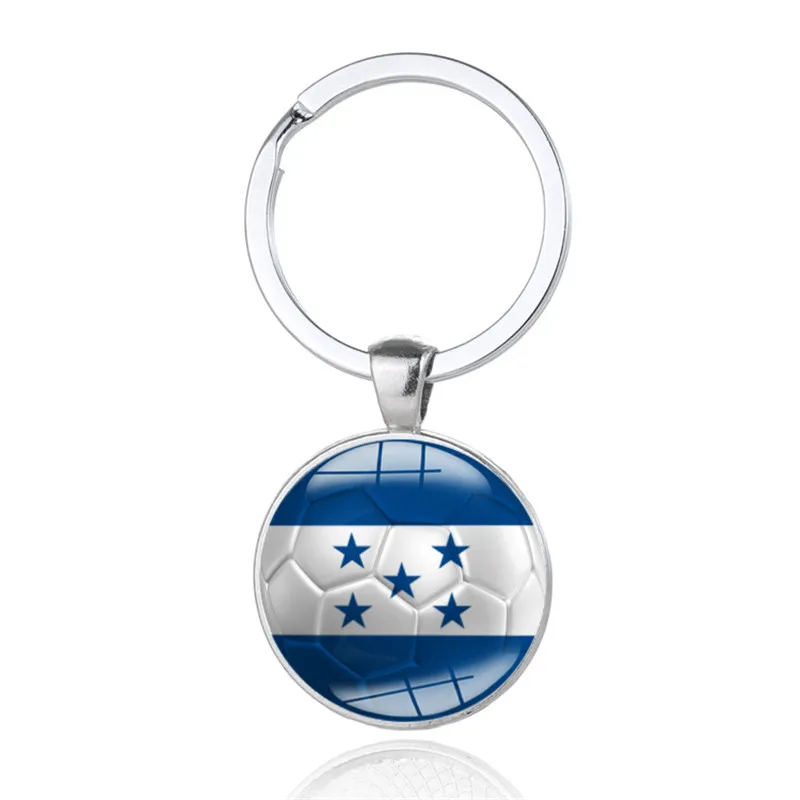 

South Korea Portugal Ghana Honduras National Flags Crystal Pendant Car Key Ring Chain Keyring Keychain