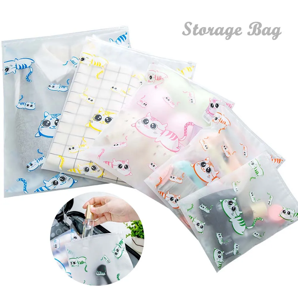 Милый мультфильм PEVA водонепроницаемый мешок для хранения костюм одежды Нижнее