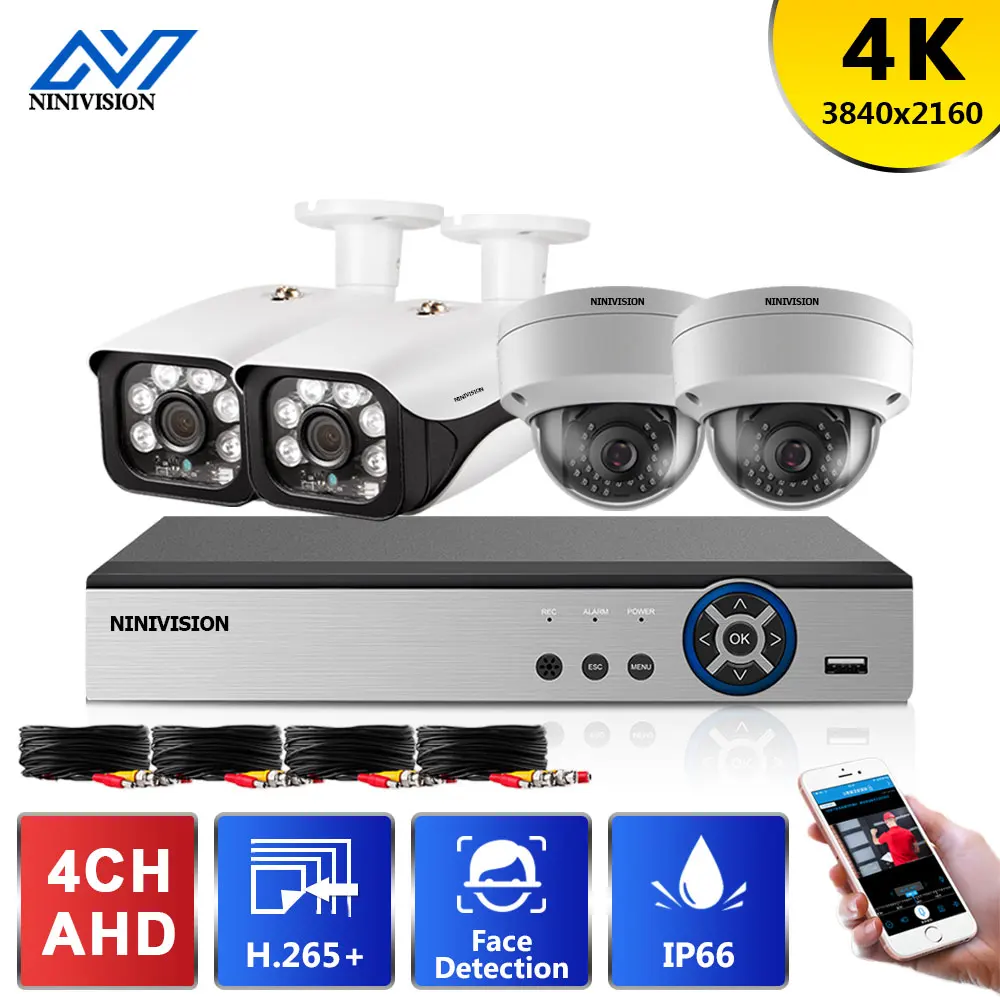

Face/Motion Detection 4CH 8MP DVR CCTV Security Kit System Face Record Dome Outdoor AHD 8MP HD Camera Video Surveillance Set