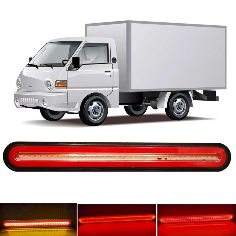 1Pcs Super bright 24V Truck Trailer LED Taillight Neon Lamp RV Stop Flowing Turn Signal Brake Rear Tail Li | Автомобили и