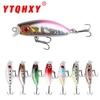 xy 65 minnow fishing lures 2 7g 4 3cm 7 colors luya bait sinking 3d eyes hard cocked mouth wobbler tackle artificial fishhooks