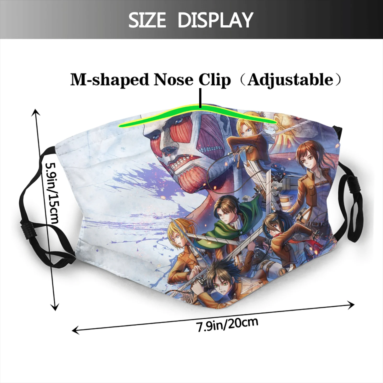 

brand attack on titan Breathable mask cute women/men dust-proof mask attack on titan anime ladies/mens mask