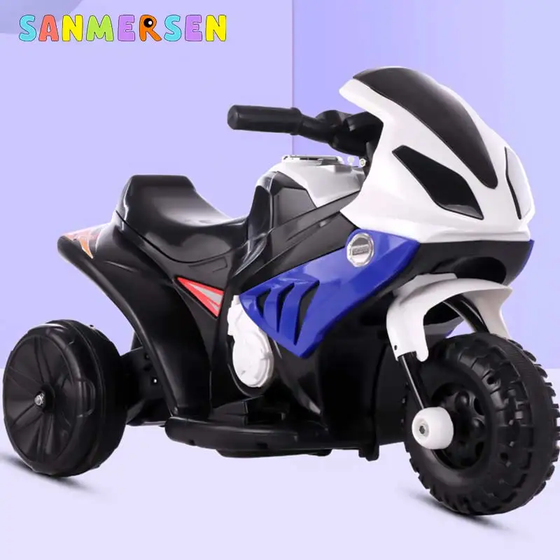 Детский Электрический мотоцикл трехколесный внедорожный с зарядкой автомобиль