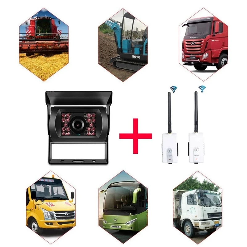 

2.4 Ghz Truck Vehicle Camera Wireless Transmitter & Receiver Kit/Rearview Camera Wireless Wiring for All RCA Video