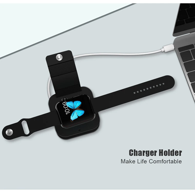 Для Apple Watch зарядный чехол кошелек мягкий силиконовый держатель для зарядки