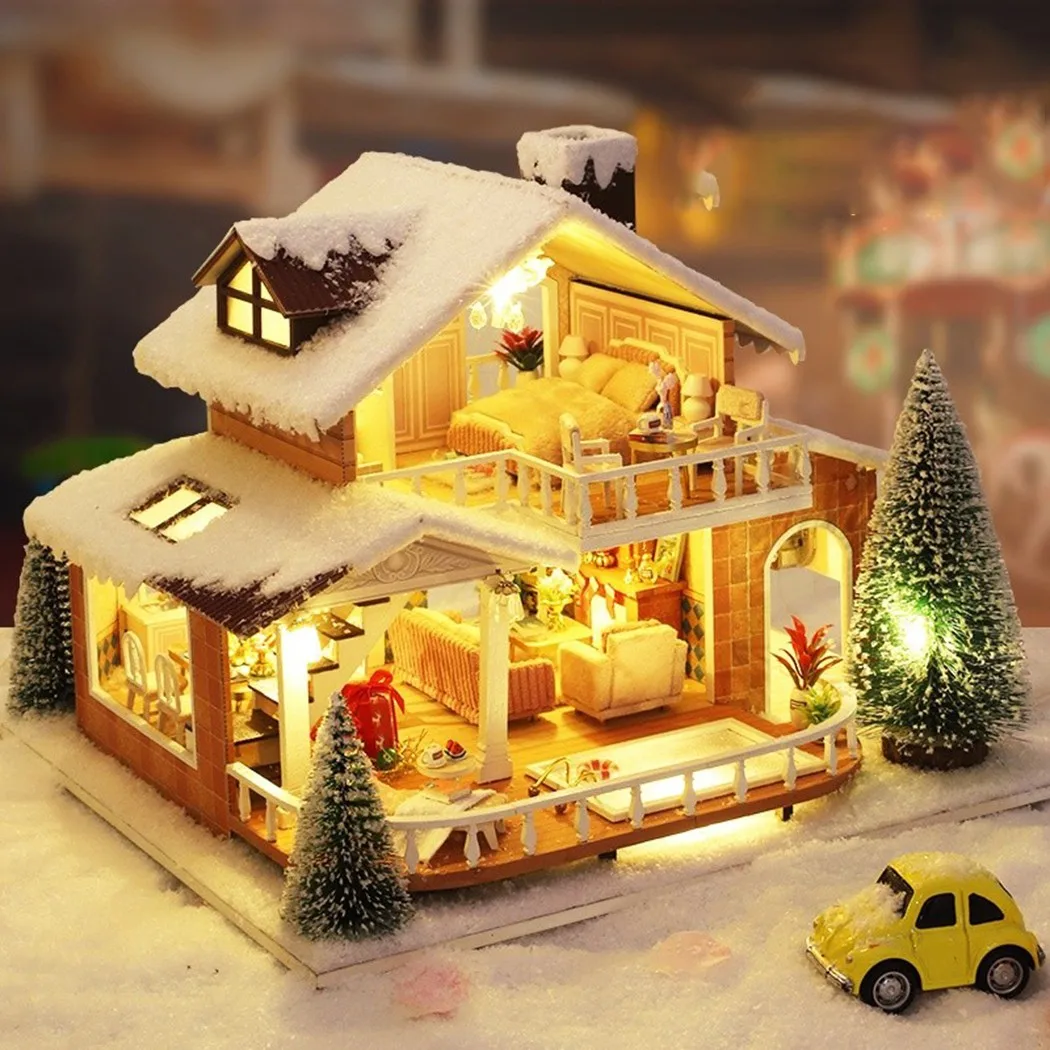 

Cutebee DIY Dollhouse Wooden 3D Miniature Doll Houses With Furniture Christmas Decoration For Children Birthday Gifts 2022 New
