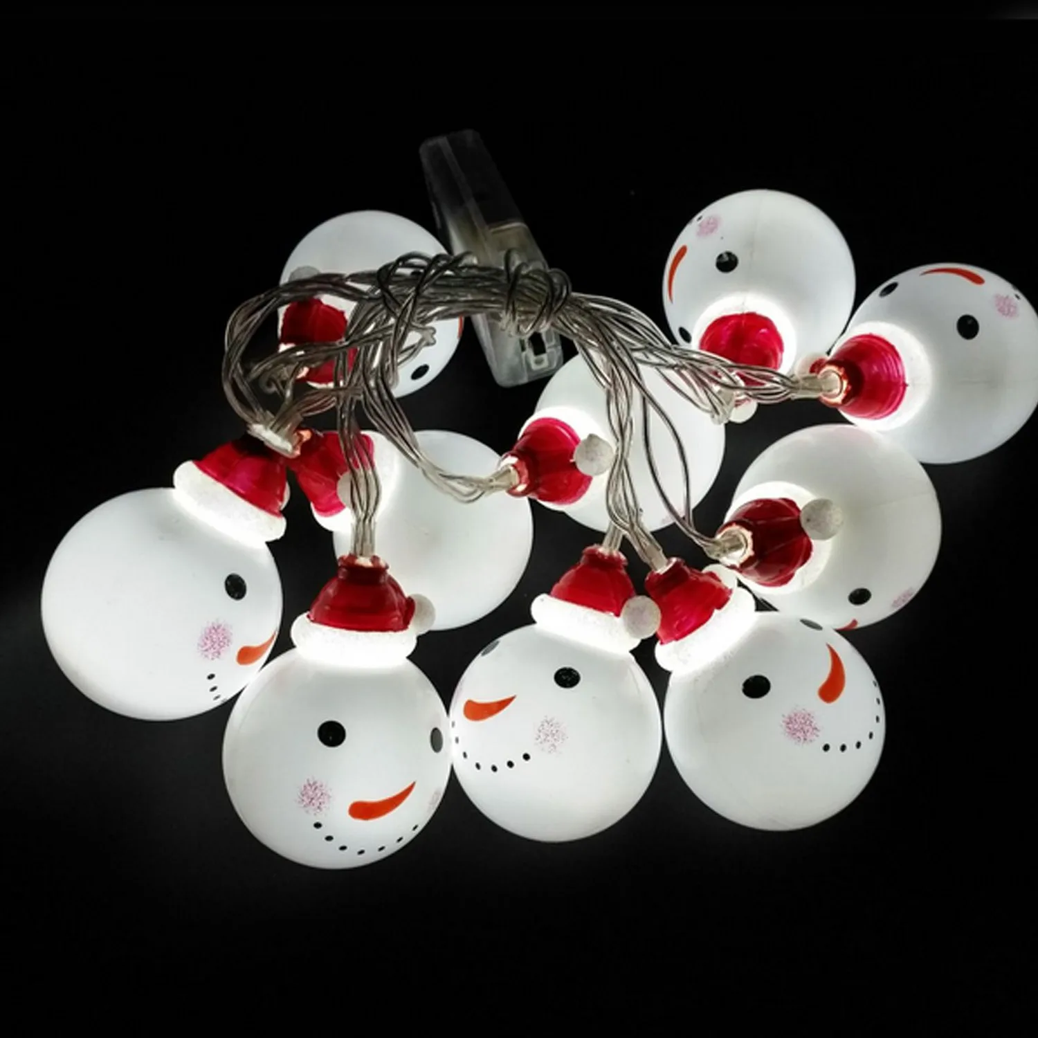 Behogar 10LED милый снеговик орнамент гирлянда сказочные огни на батарейках DIY