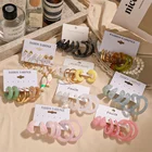 Яркие разноцветные Серьги-подвески в виде креста, простые леопардовые серьги-бабочки с длинной кисточкой, широкие зеленые серьги 2021, ювелирные изделия для свадебной вечеринки