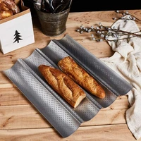 1pcs french bread baking mold bread wave baking tray mold pans 234 baguette waves nonstick bread tools cake baking a9o8