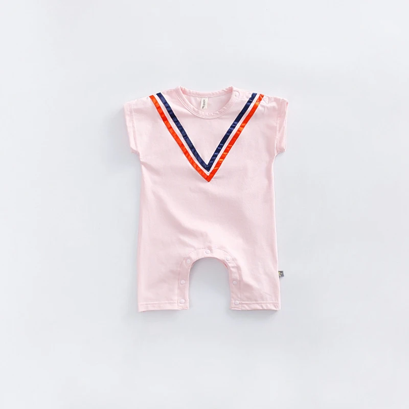 Новинка Модные комбинезоны для новорожденных в морском стиле Детские Комбинезон