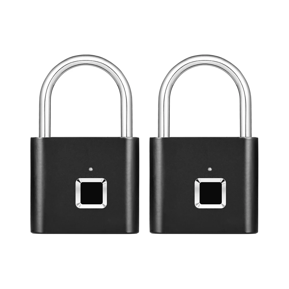 kit 2 Умный Замок с отпечатком пальца, USB Перезаряжаемый электронный домашний Противоугонный замок для безопасности, замок для двери, замок для багажа - Цвет: kit 2