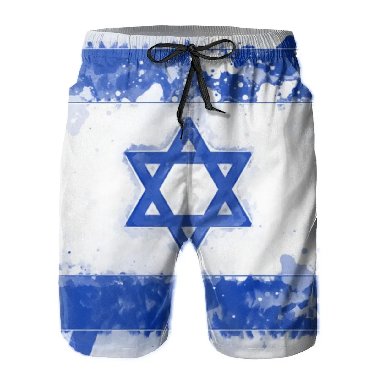 

Мужские штаны с принтом флага Израиля, пляжные плавки для серфинга, спортивные быстросохнущие сетчатые Повседневные Симпатичные Шорты с юм...
