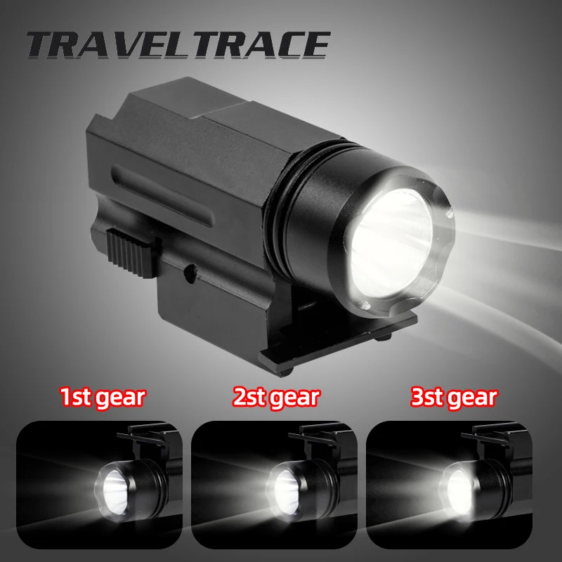 

Тактический фонарик Пикатинни, 20 мм, на рельсы, аксессуары для охоты, огни для пистолета, белые, зеленые светодиодный ные лампы, высокая мощн...