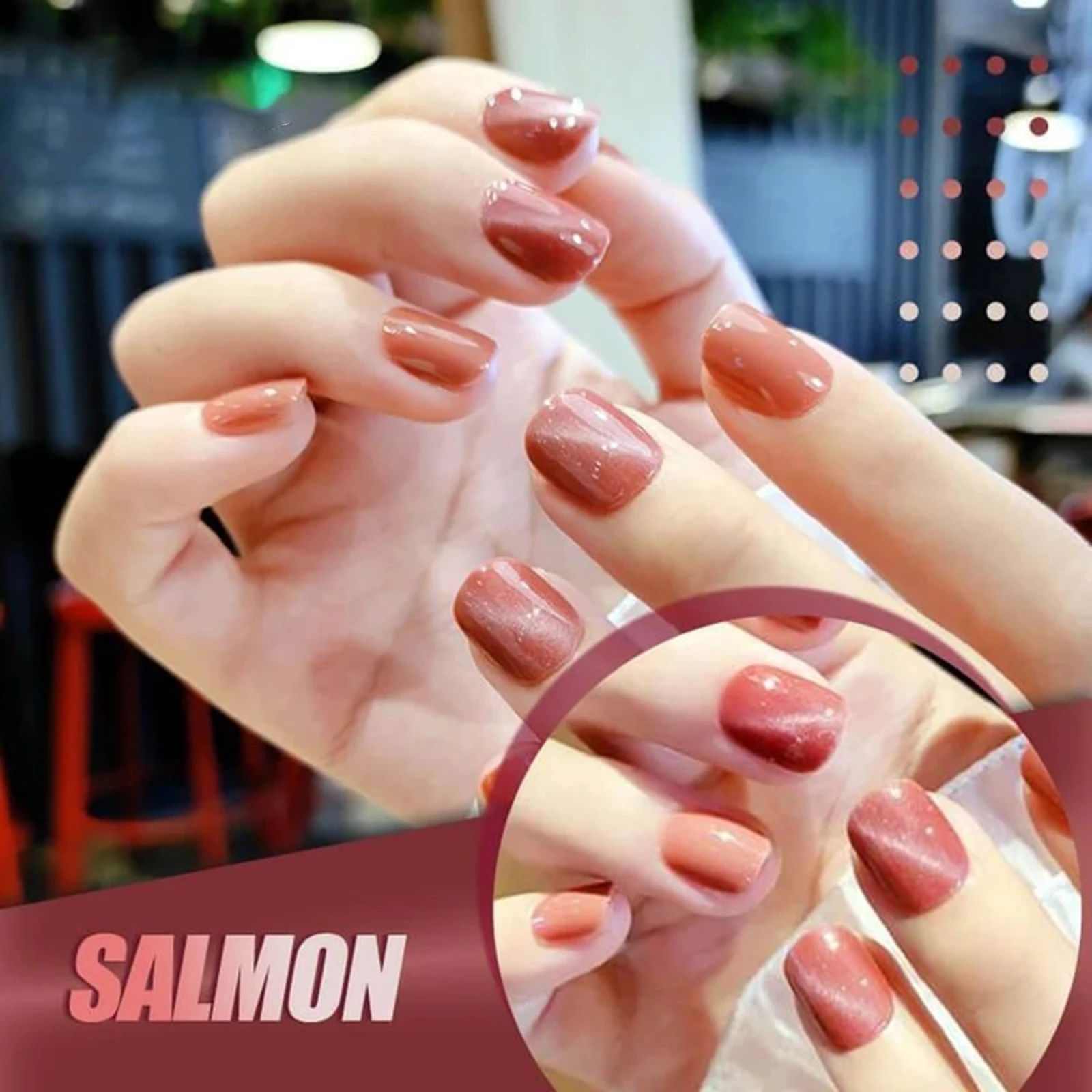 

24Pcs Mysterious Cat Eye Nail Patch Wearable Detachable Waterproof False Nails Nail Art Supplies Nail Manicure False Nails
