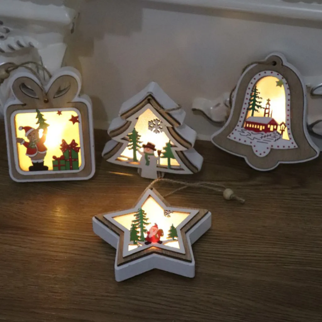 Светодиодные фонари Рождественский галстук светящиеся блестки Санта-Клаус