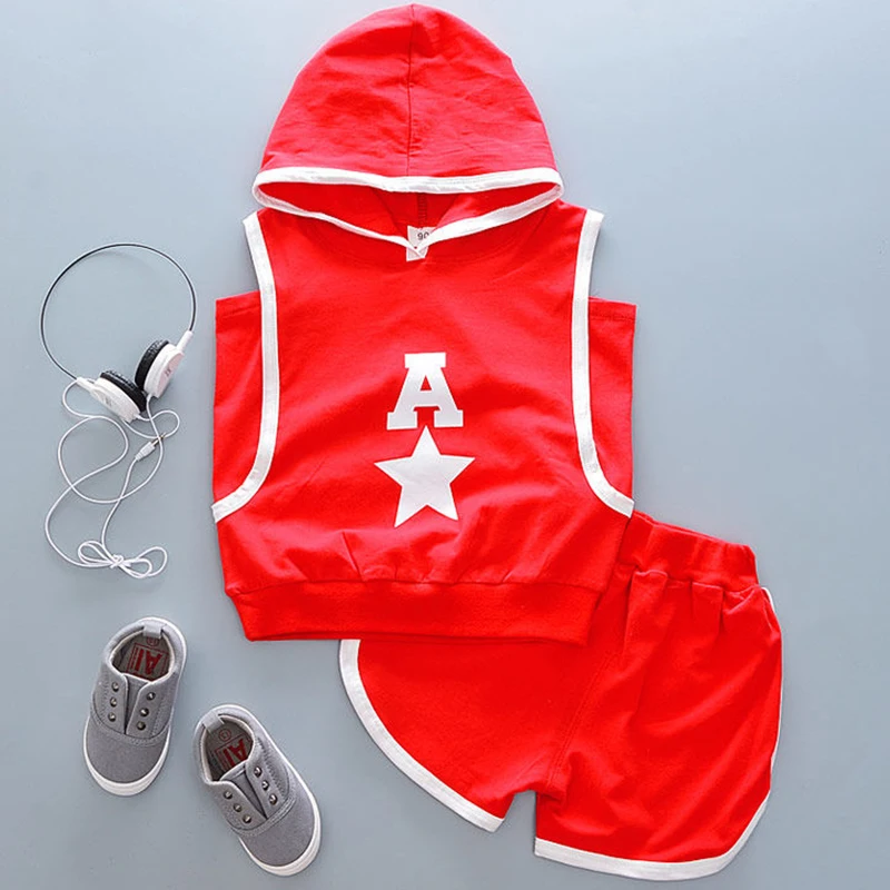 Летняя хлопковая классная одежда с короткими рукавами для маленьких мальчиков