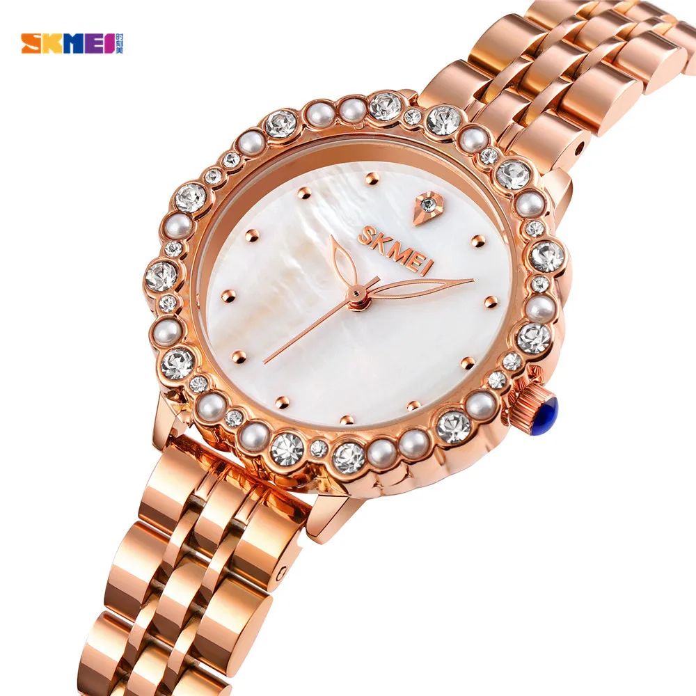 

SKMEI Fashion Women Watches Luxury Diamond Dial Bracelet Waterproof Ladies Quartz Wristwatch Relogio Feminino 1799 Female Clock