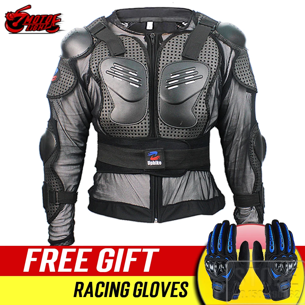 Защитная мотоциклетная куртка Черная защитная Экипировка для гоночных