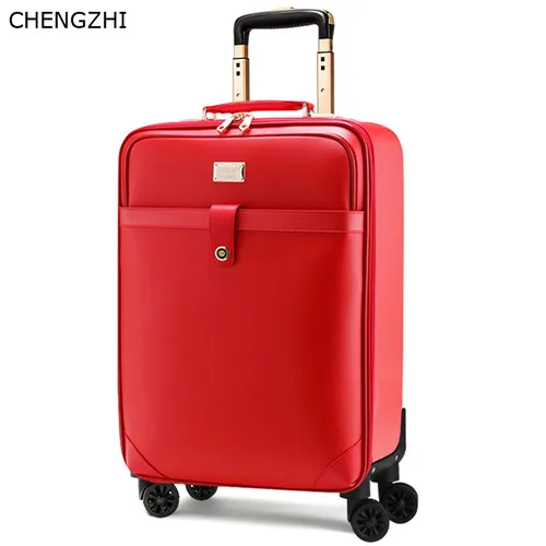 20inch CHENGZHI, новинка, Ретро стиль, 16 дюймов, 20 дюймов, 24 дюйма, женская свадебная коробка, чемодан на колесиках, ПУ кожа, багаж на колёсиках, Спиннер на колесиках, дорожные сумки - Цвет: 20inch