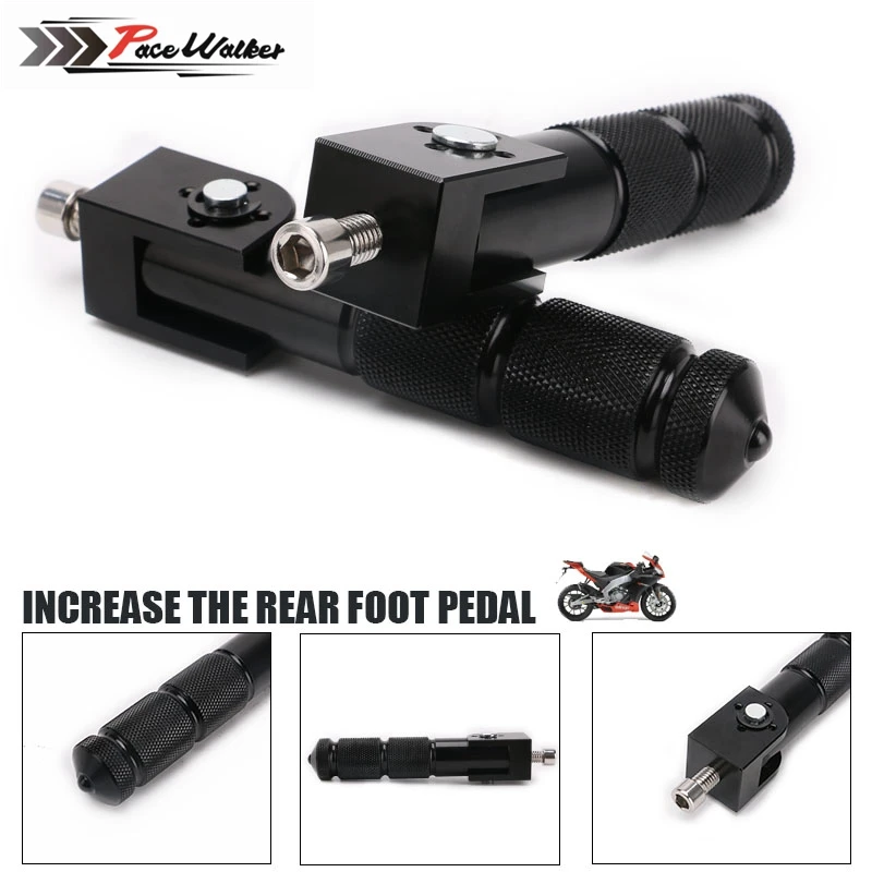 Черные мотоциклетные детали CNC алюминиевые универсальные подножки для мотоцикла