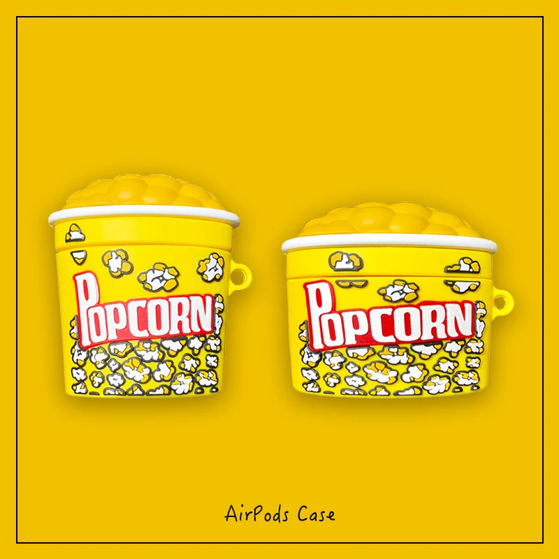 Силиконовый защитный чехол для Airpods Popcorn Bluetooth наушники зарядное устройство