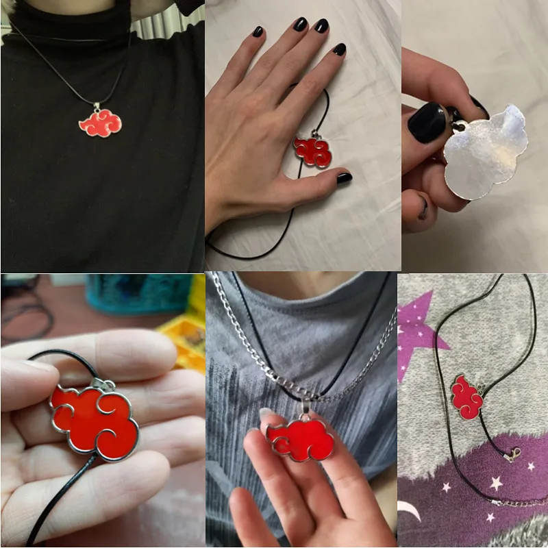 4Pc Anime Narut Kakashi Headband Cosplay Costumes Accessories Props Akatsuki Anime Toys Headband/Necklace/Ring