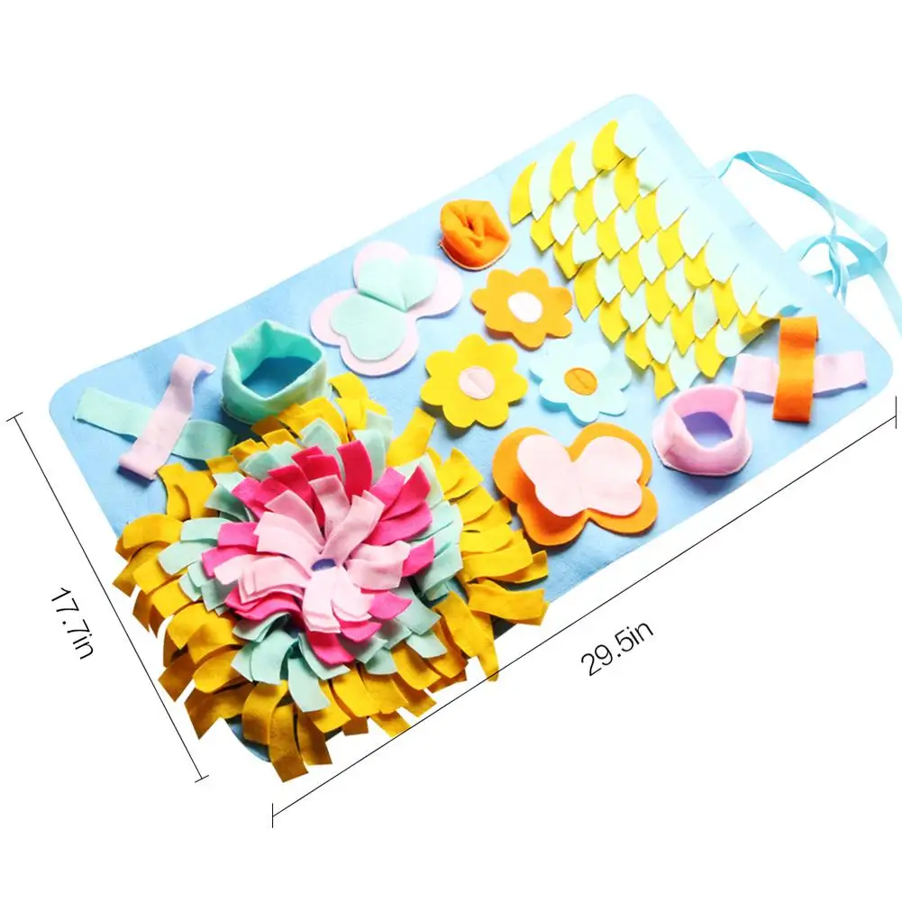 

Pet Dog Snuffle Mat Dog Nosework Pad Feeding Mat Washable Pet Sniffing Training Blanket Detachable Fleece Pads for Dogs Puppy