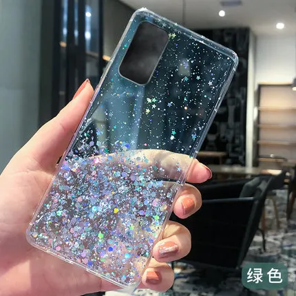 Для Samsung Galaxy Note 20 Ультра мягкий чехол с сияющими блестками Прозрачная защитная