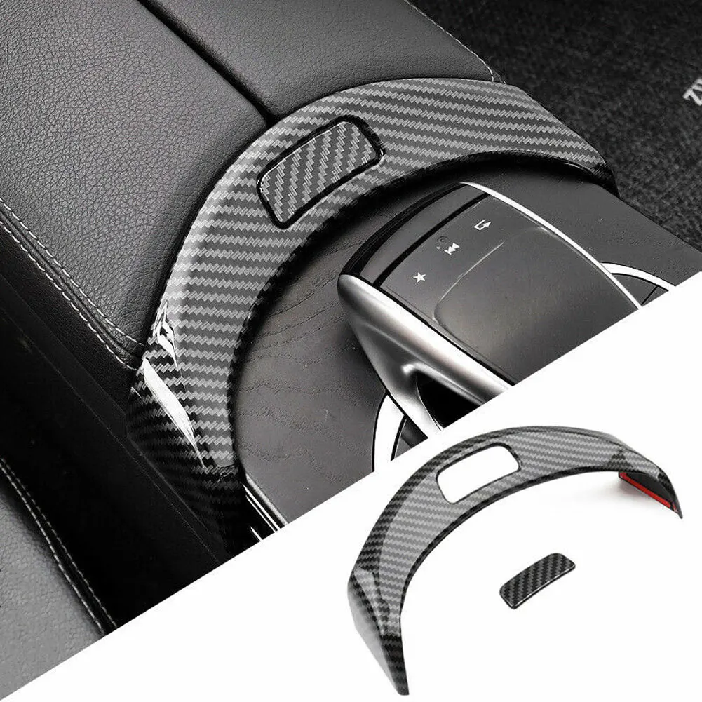 

Car Armrest Box Button Frame Switch Button Frame Sticker Trim Cover for Mercedes Benz C Class W205 GLC X253 2015-2020