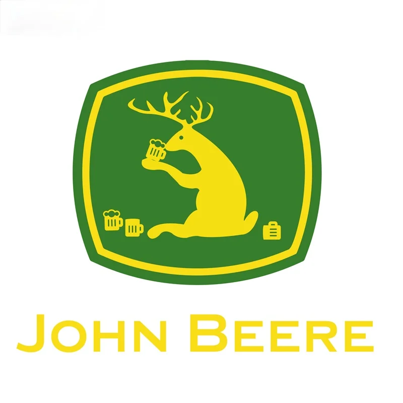 

Waterproof Car Stickers Creativity Funny JOHN BEERE, Deer Drinking Beer Personality Car Motorcycle Decal Cover Scratches Vinyl