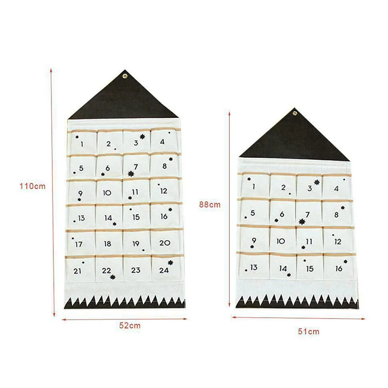 

Hot Selling 16/24 Pockets Calendar Storage Bag Wall Hanging Alphanumeric Canvas Bag Portable Promotion Multifunctional bag