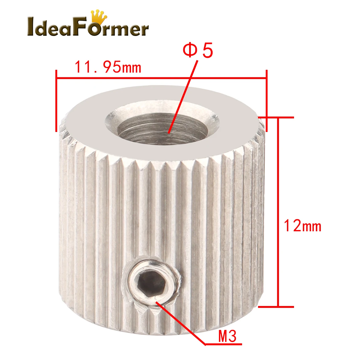 

3D Printer MK7 MK8 Extruder Feeder Driver Wheel Roller Gear 40Teeth 5mm 11mm*12mm For MK7 MK8 Extruder